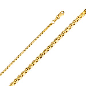 14KY Yellow Gold Solid Box Chain